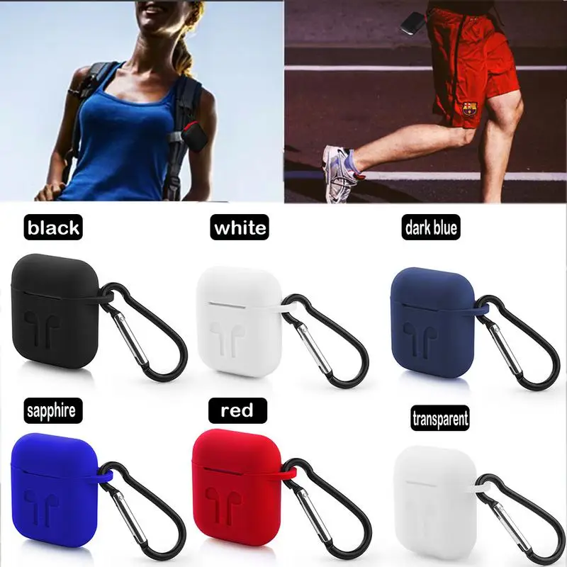 

Thickened Earphone Silicone Protective Cover With Dust-proof Wireless Bluetooth Earphone Anti-lost Rope As Gift For Airpods