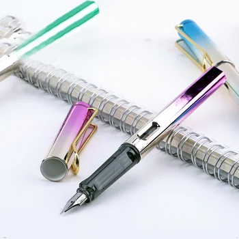 

1Piece Luxury Fountain Pens 0.38/0.5mm School Office Creative Gradient Positive Pens For Kids Gifts Supplies Korean Stationery