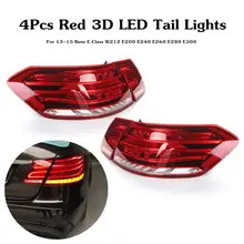 Светодиодный задние фонари для Mercedes-Benz e-класса W212 E350 E300 E250 E63 седан ламп ABS 49×19 см комплект для освещения автомобиля непосредственной замене