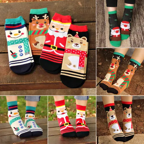 Рождественские детские зимние теплые мягкие хлопковые носки для взрослых Рождественский подарок