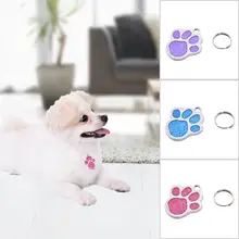Ноги напечатаны в форме ID домашнего питомца, собаки имя Тег Кулон в виде собаки предотвратить домашних животных от потеряться портативный идентификационный тег