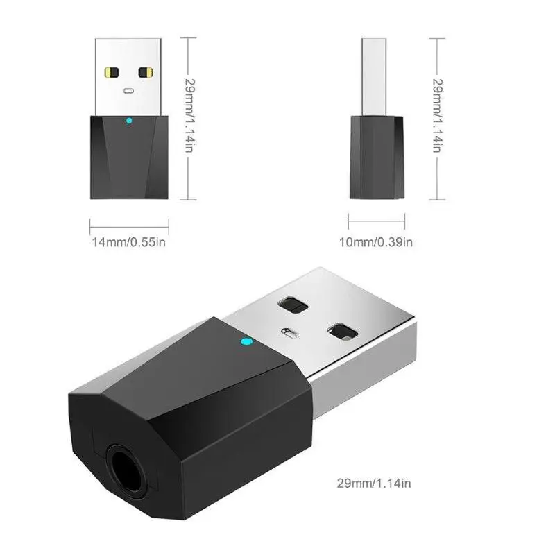 VAORLO беспроводной адаптер USB Bluetooth передатчик 4 2 аудио музыка мини для ТВ
