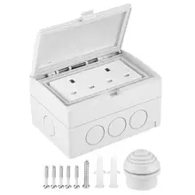 IP55 водонепроницаемый два выхода настенный розетка Переходник(вилка Великобритании