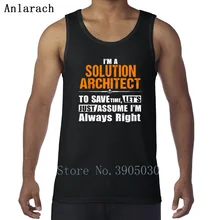 Дизайн я решение архитектора жилеты одноцветное печати Летний стиль безрукавки для женщин для мужчин Круглый спортивная одежда с воротником веселый