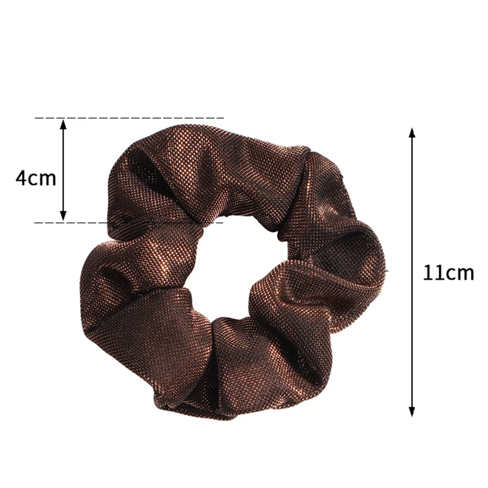 Fashion Bright Silk Elastic Hair Ties For Girls Solid Color Shiny Satin Hairbands Scrunchies Women's Hair Rope Rings Hair Holder