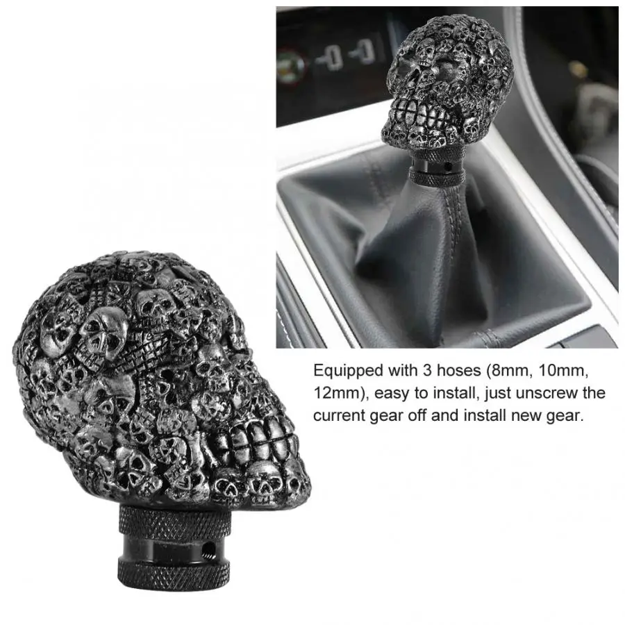 knob shift Skeleton Skull Car Modified Manual Gear Shift Knob Stick