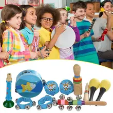 Percussion-Instrument-Set with Random-Color Pattern Each-Piece Is Gift Carefully Carefully