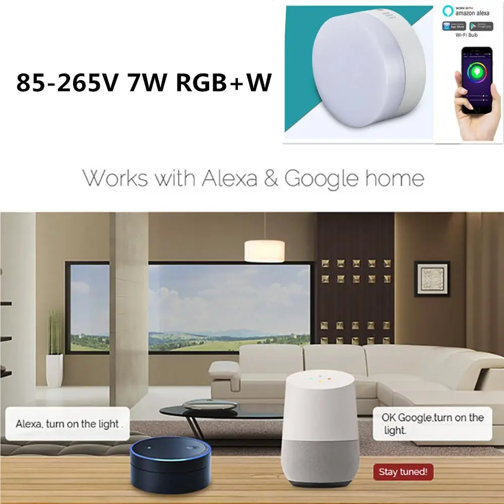 Litake мини умный Wifi потолочный светильник RGB + W AC85 265V|Потолочные лампы| |