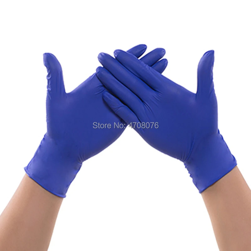 

Multi-purpose Nitrile Glove Blue Disposable gloves food grade for lab school teaching and medical supplies non-toxic 100pcs/box
