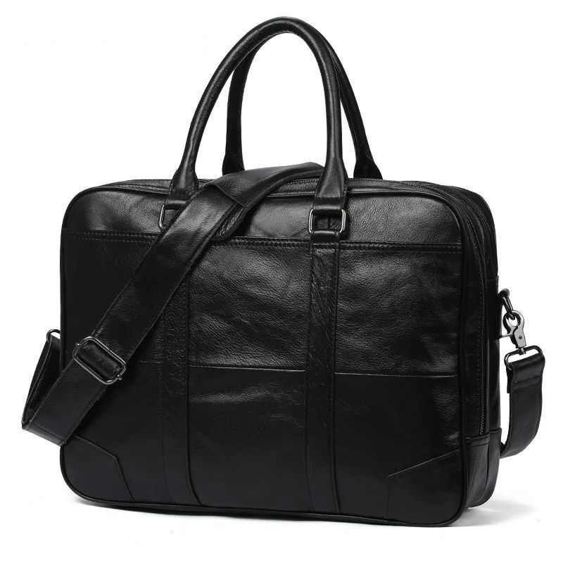 

New Arrival Men's Genuine Leather Briefcases 15" Laptop Bag Large Capacity Tote Bags Men Casual Travel Business Bag Bolso Hombre