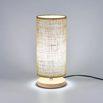

Nordic LOFT Table Lights Fabric Wood LED Table Lamp Bedroom Bedside Desk Lamp Living Room Study Desk Lights Lighting Decoration