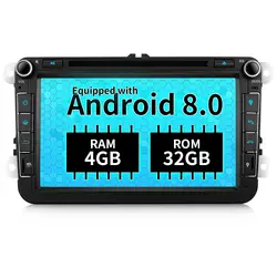 8 дюймов 2Din Octa Core Android 8,0 автомобильный мультимедийный плеер gps для Volkswagen Поддержка wi fi заднего вида OBD руль управление