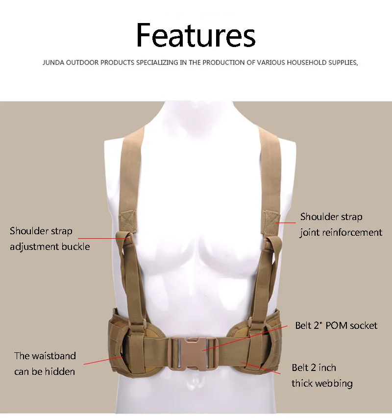 

Tactical Belt Men's Army Fan Special Forces Special Service Belt Nylon Outdoor Molle Portable Girdle
