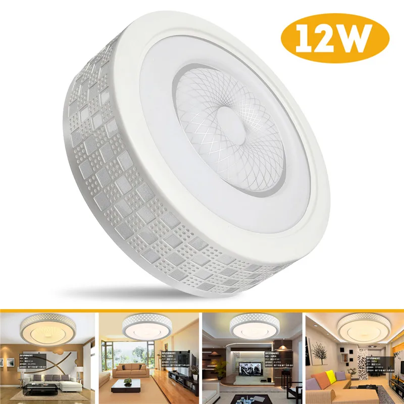 

New Round LED Ceiling Light Lamp AC110-240V White/Warm white Modern Living Room Bedroom Kitchen Flush Acrylic Lamp