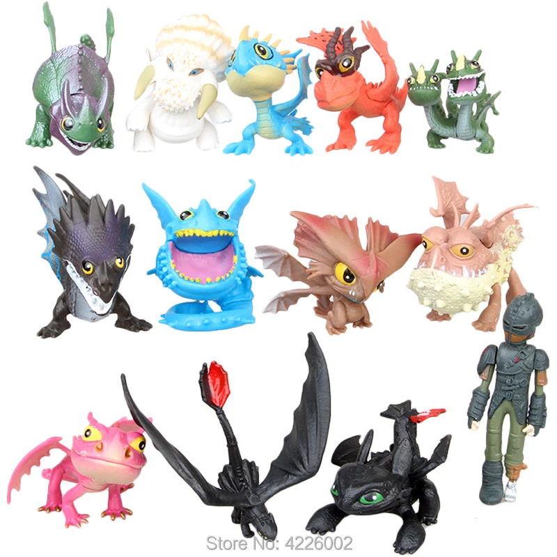 

How To Train Your Dragon 2 Night Fury Toothless Hiccup PVC Action Figures Cartoon Movie Model Anime Figurines Dolls Kids Toys