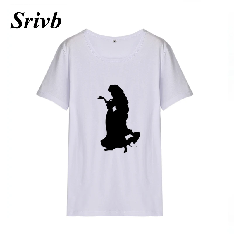 

Srivb Flock Rapunzel Princess Sunmer Cartoon Graphic Tees Women Harajuku Kawaii Cotton T Shirt Women Tumblr Hipster Women Tshirt