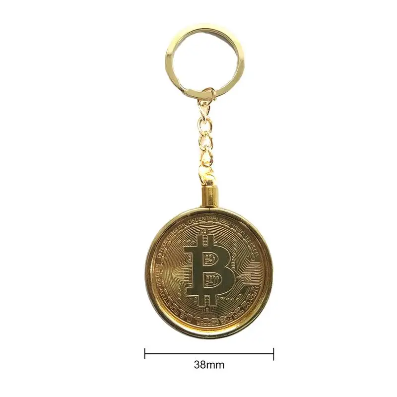 Detachable Gold Plated DIY Commemorative Coin Keychain Key Ring BTC Coin Art Collection For Bitcoin Litecoin Ether Detachable Gold Plated DIY Commemorative Coin Keychain Key Ring BTC Coin Art Collection For Bitcoin Litecoin Ether