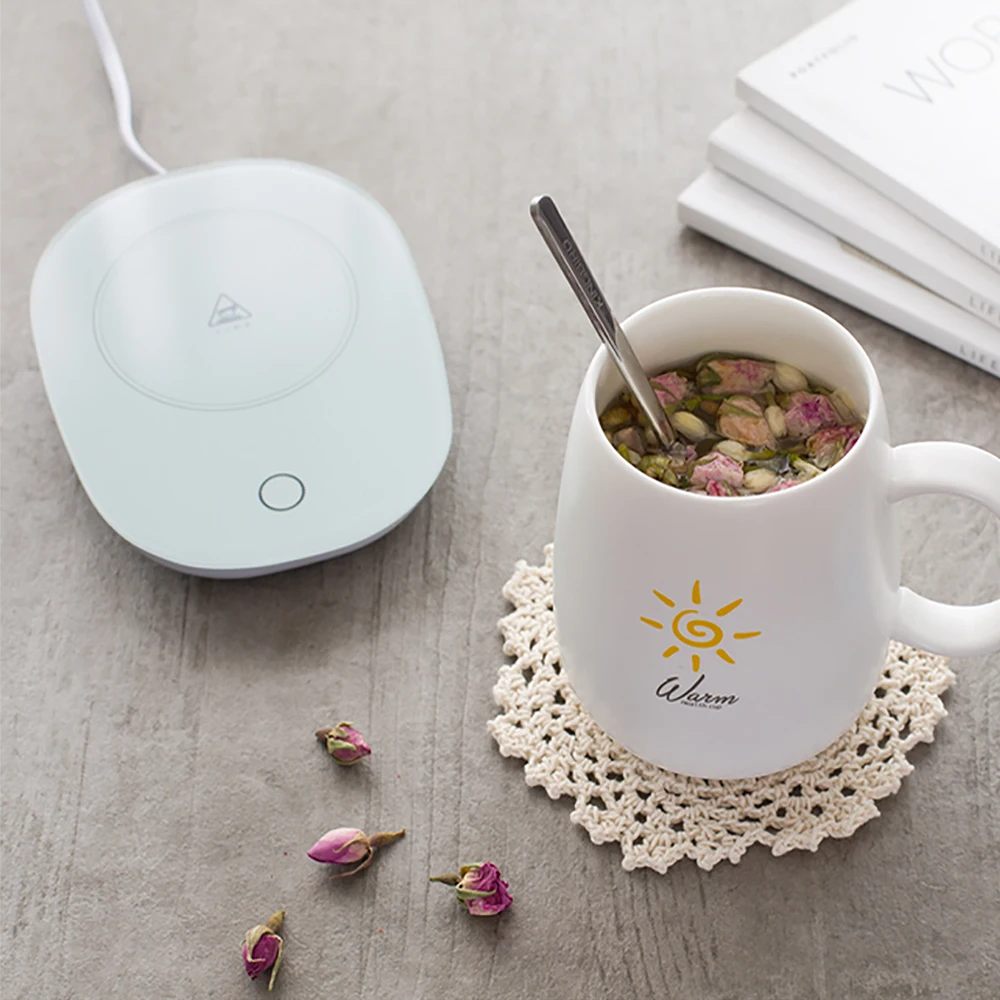 55℃ Electric Cup Mug Milk Tea Coffee Drink Warmer Heater Tray Mat Gravity Sensor