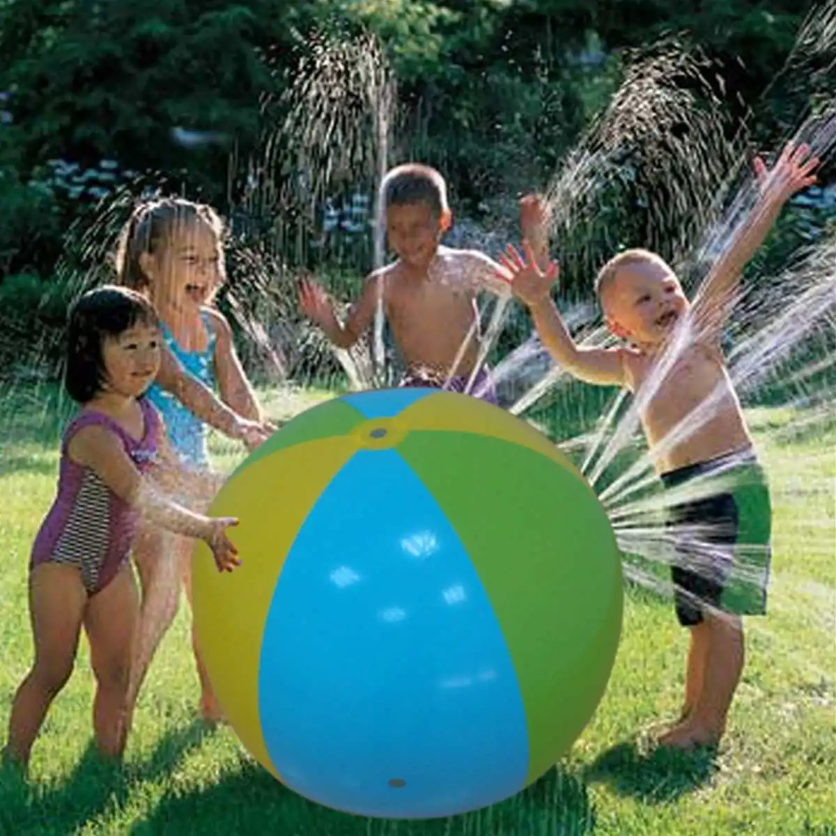 

Inflatable Sprinkler Ball PVC Awesome Water Spray Toy Sprayed Water Through the Blowhole for Kids Enjoy Funny Cooler Summer