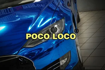 

Bubble Free Blue Chrome Mirror Glossy Stretch Car Wrap Vinyl Film Body Car Wrap For Car / Kitchen / Furniture / Laptop