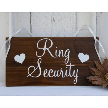 

RING SECURITY 5 1/2 x 11 Rustic Wedding Signs
