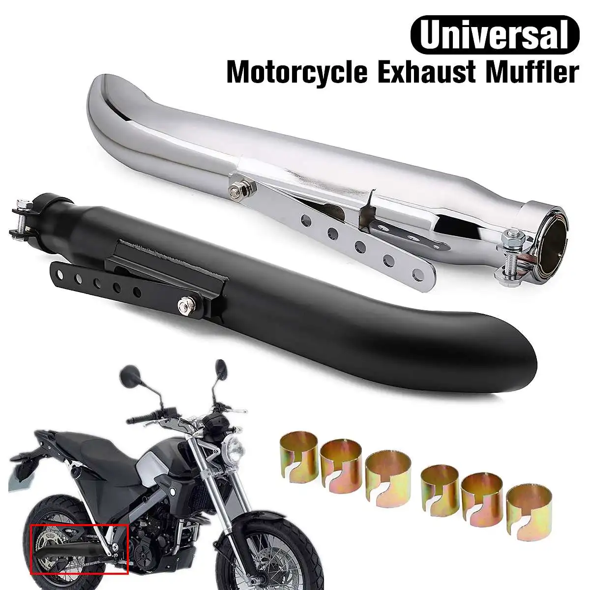 

Universal Stainless Steel Universal Exhaust Muffler Exhaust Pipe Tip Vintage Modified Rear Pipe Tube For Harley Bobbers