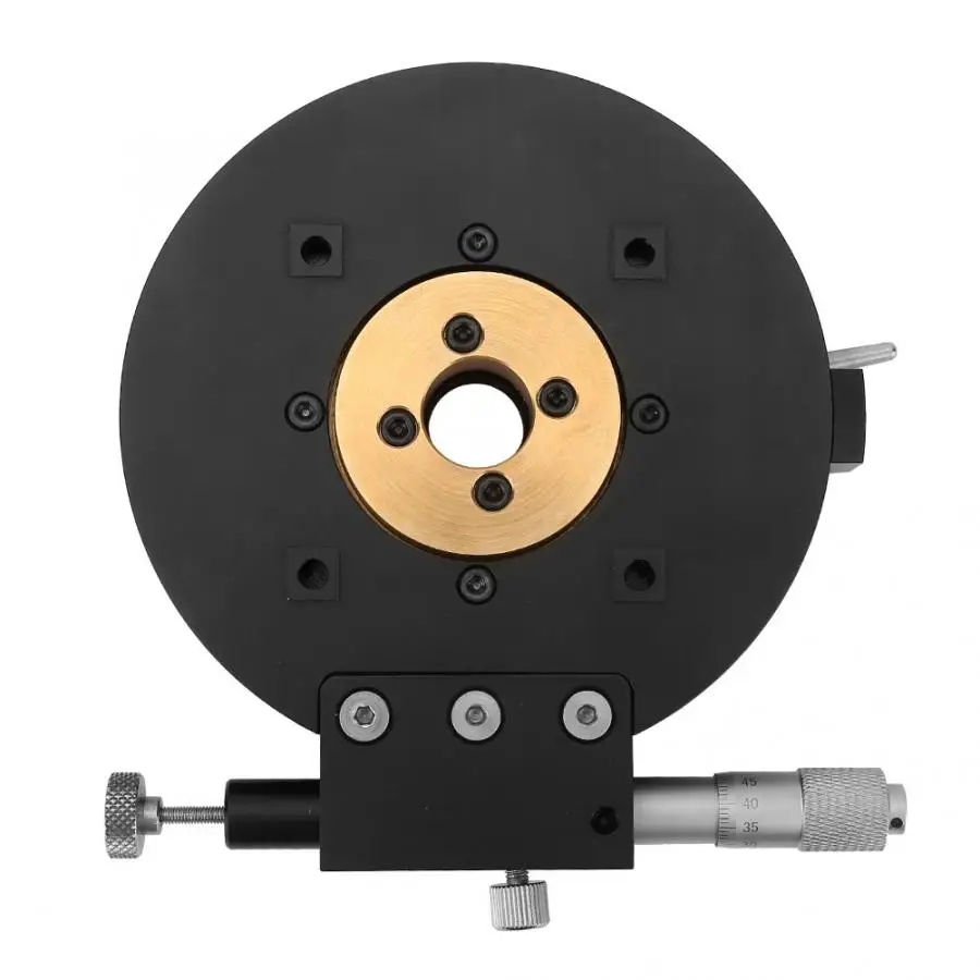 

R110 Manual Rotation Stage Rotating Platform Precision Bearing Sliding Tuning Stage 110mm*25mm Rotating Platform