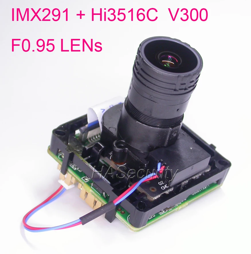 F0.95 Интеллектуальный объектив analisys H.265 1/2. 8 &quotSTARVIS IMX291 CMOS + Hi3516C V300 IP CCTV камера