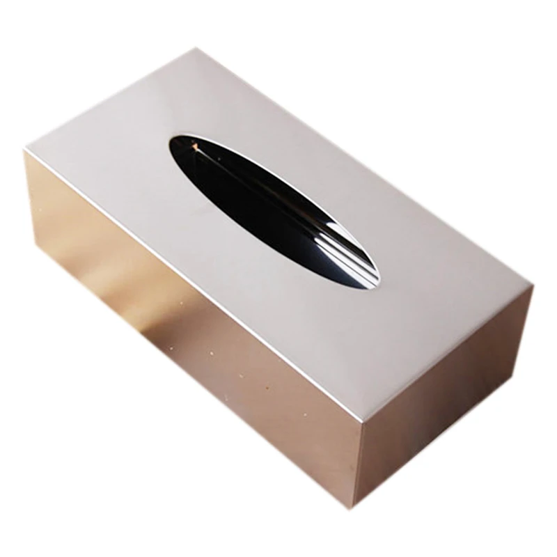 

Kitchen Storage Organization Stainless Steel Rectangular Seat Type Napkin Paper Box Hanging Toilet Wall Tissue Boxes