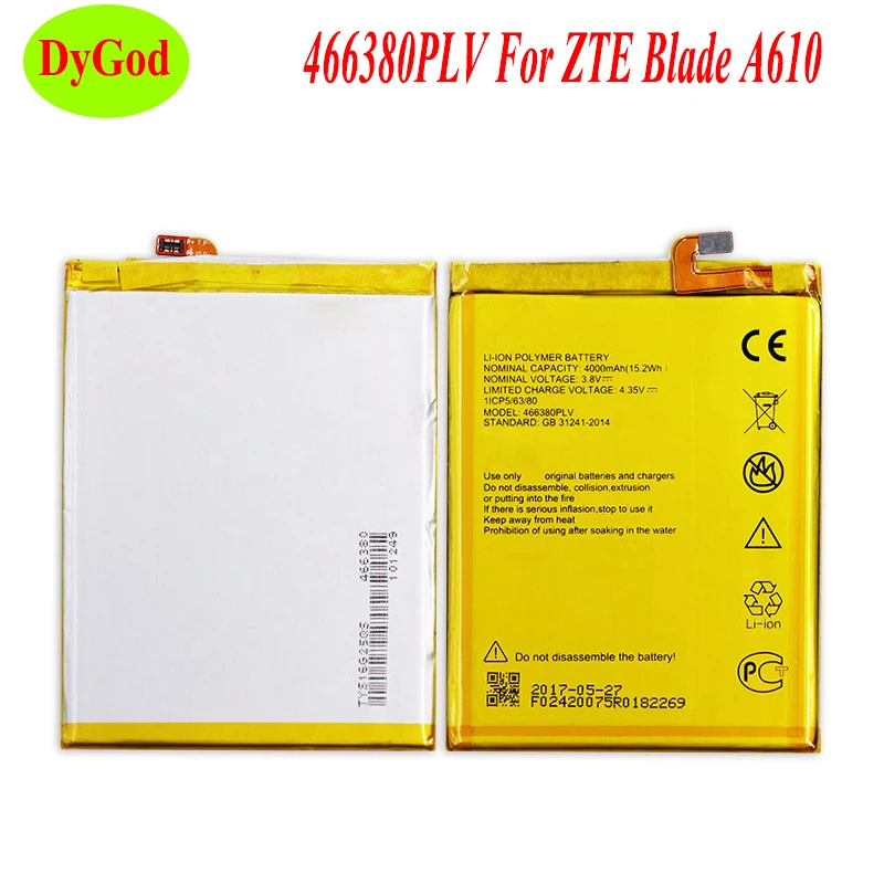 Аккумулятор 466380PLV 466380PVL для ZTE BLADE A610 A610C A610T BA610C BA610T аккумулятор 4000 мАч | Мобильные