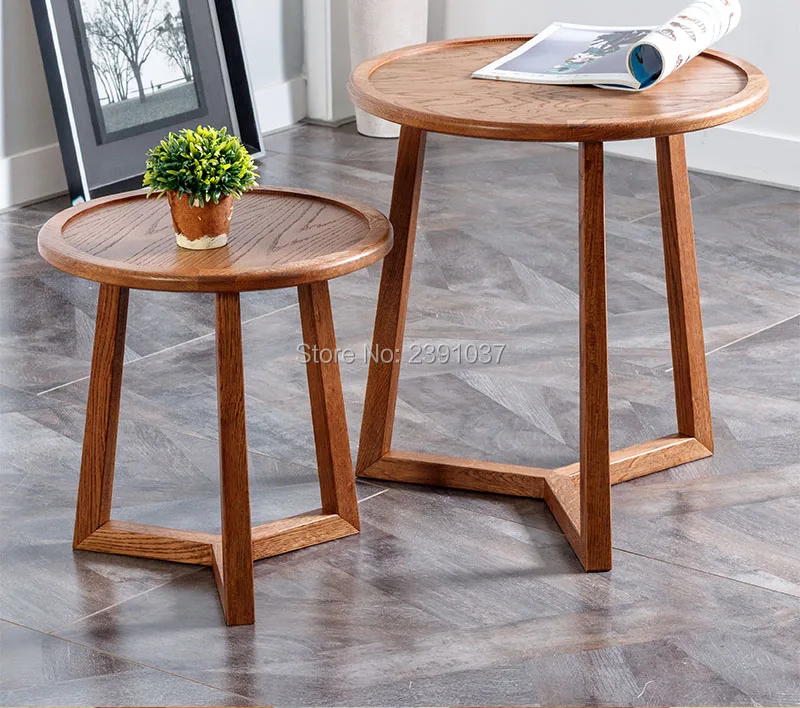 Brand New Japanese-style Oak Wood round coffee table coffee round table, round furniture, for tatatami tea house coffee shop
