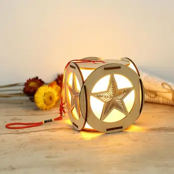 

Pentagon Chinese Knot Crafts Luminous DIY Lantern Rope Hanging Ornaments Led Luminous Cabins Pendant Table Cabins Pendant Decor