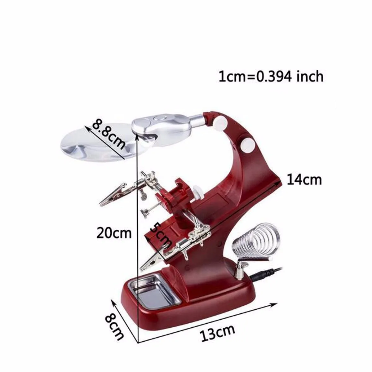 1 шт. 3X 4.5X настольная Лупа с 2 светодиодный зажим аллигатора Рука помощи подставка для паяльника ремонт увеличительное средство