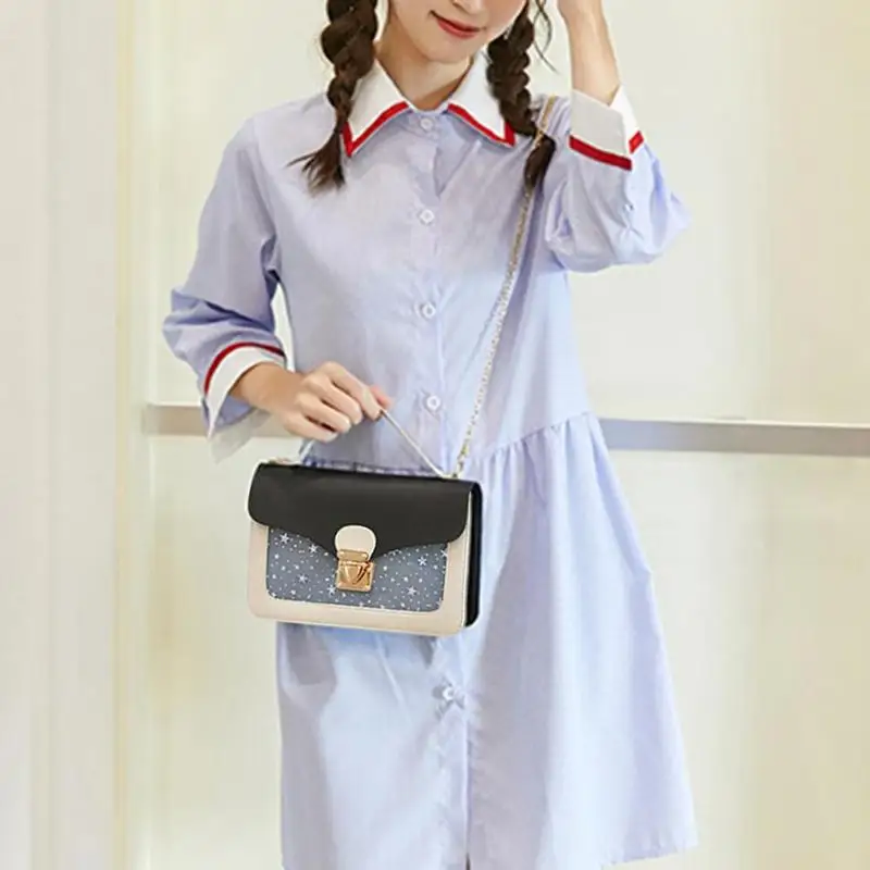 

Cute Stars Pattern Shoulder Handbags High Quality PU Leather Women Small Crossbody Bags for Ladies Party Purse 2019 Hot Selling