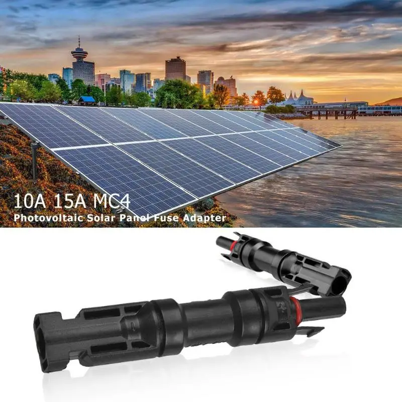 

In-line Diode Connector10A 15A MC4 In-line Diode Connector Photovoltaic Solar Panel Cable Fuse Adapter Splitter Coupler Combiner