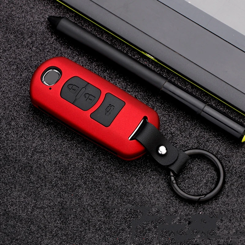 Red Remote Key Fob Case Shell Cap Protector For Mazda 3 5 6 Cx5 Cx3 Cx7 Cx9 Mx5 Dash Cams Alarms Security Car Keys Fobs Remotes