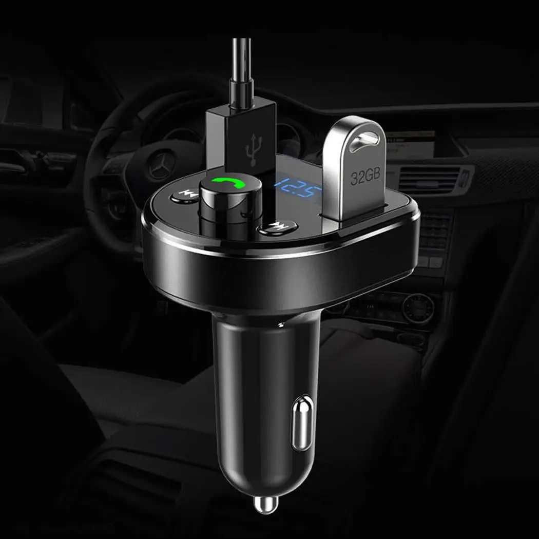 Автомобильный Bluetooth MP3 плеер с 3.1A двойной USB зарядка Авто Hands Free U disk TF музыкальный