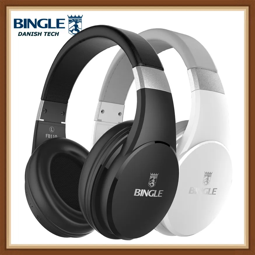 Bingle FB110 Overear Noise Canceling Blutooth HeadPhone Running Wireless Handsfree Audio Stereo Headphones Auricular Headset