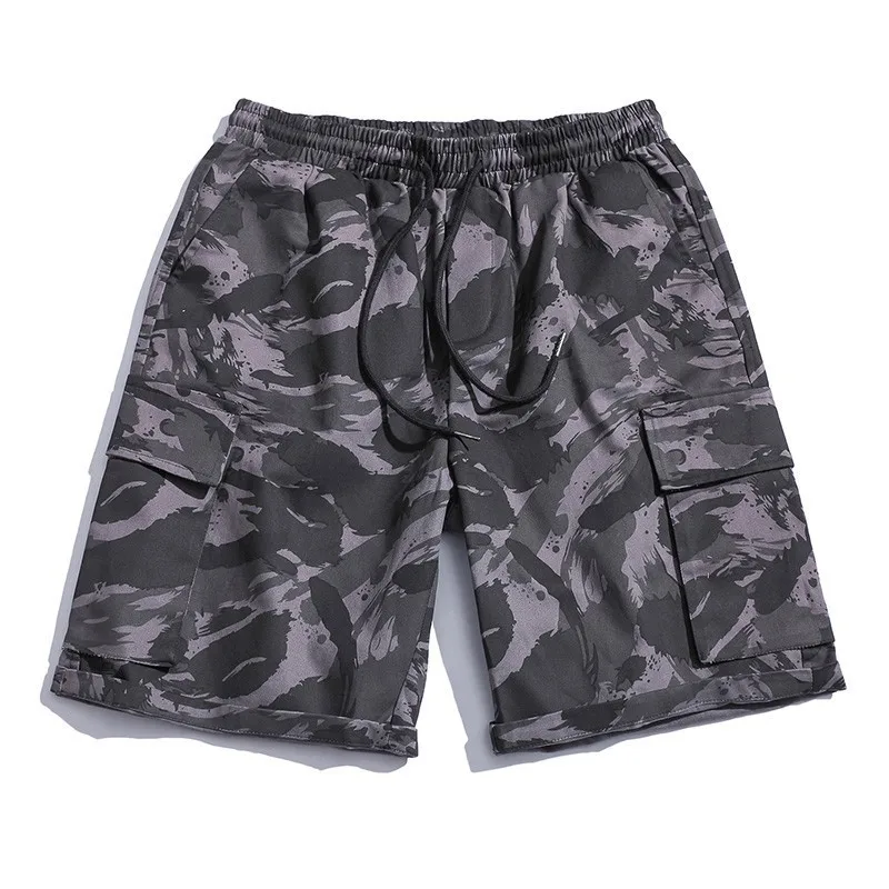 Для мужчин модные военные камуфляж хип карго-шорты камуфляжные Летняя Повседневная Уличная одежда шорты свободные спортивные тактические мужские шорты