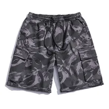 Для мужчин модные военные камуфляж хип карго-шорты камуфляжные Летняя Повседневная Уличная одежда шорты свободные спортивные тактические мужские шорты