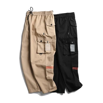 

Spring New Harem Pants Men Fashion Solid Color Tooling Casual Pants Man Streetwear Trend Wild Hip Hop Loose Joggers Sweatpants