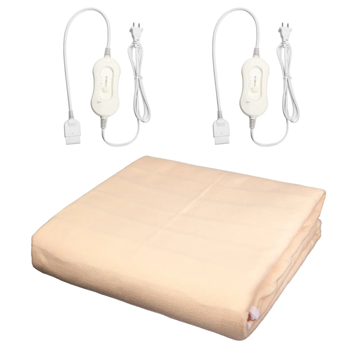 

Fully Fitted Electric Blanket Heated Mattress Under Cover Dual Controller Winter Soft Warm Warming Blankets Sheet 2x1.8M