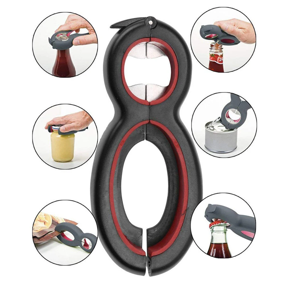 6 In1 Jar Opener Handy Screw Cap Jar Openers Multi Purpose Can Opener