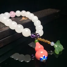 Pulseira Feminina браслет bileklik Yu Xuan, Hotan Hand St с 10 мм бусинами коллокация Тыква Юань кулон сокровище