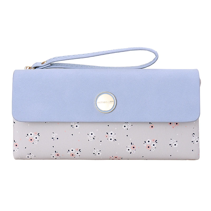 

New Fashion Long Wallet Women Patchwork Flower Wallet Multi Credit Card Holders Clutch Bags Coin Purse Phone Wristlet Wallets