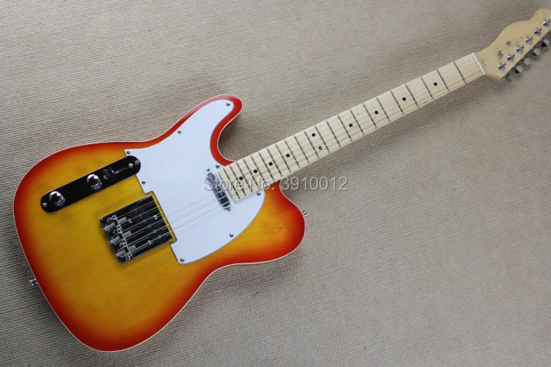 

Customized High quality Left-handed Electric Guitar with White Binding,White Pickguard,Maple Fretboard,Chrome Hardware