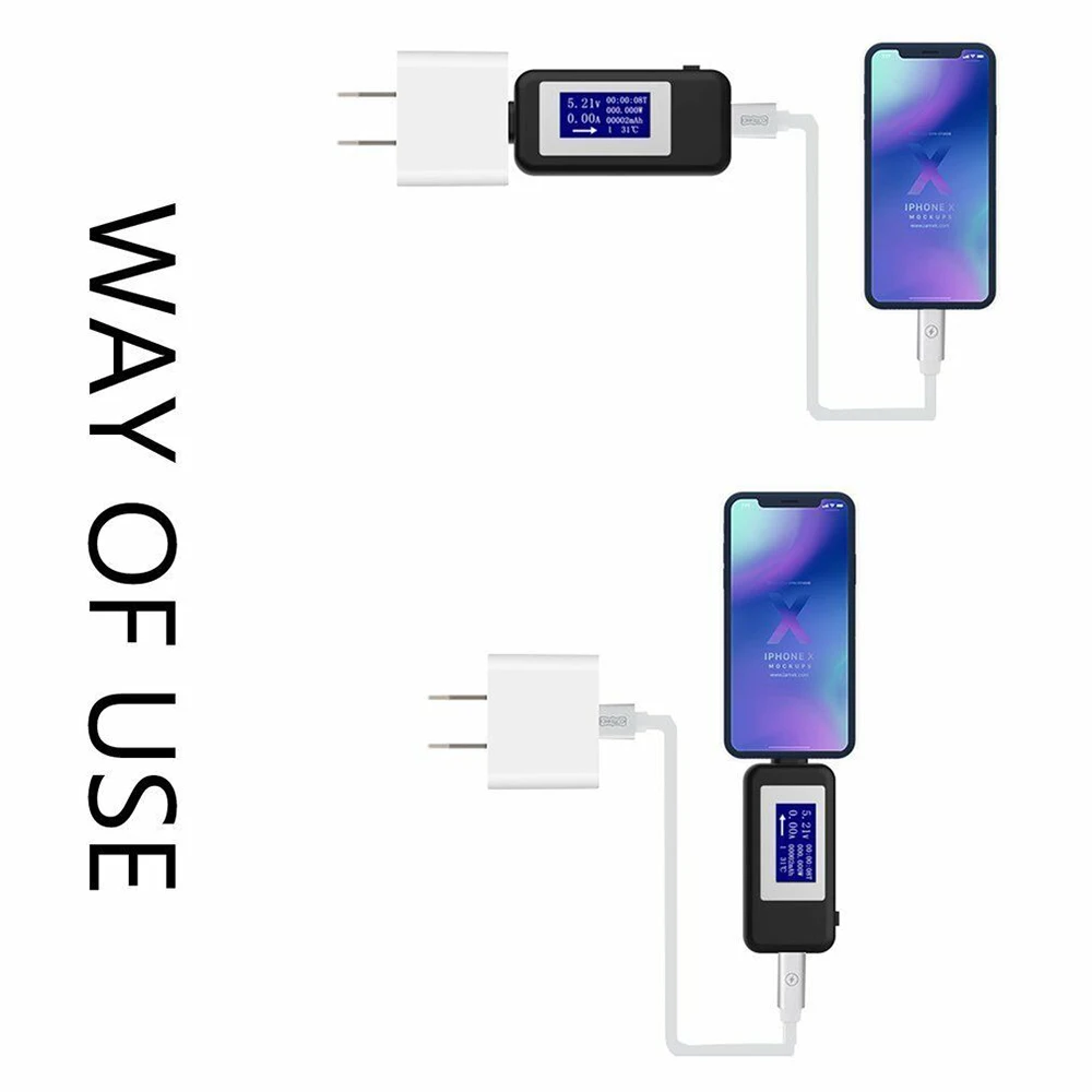 Многофункциональный Type C двойной USB вольтметр тестер монитор измеритель