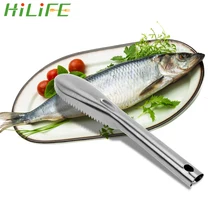 HILIFE щетка Скайлер скребок для рыбьей кожи инструменты для морепродуктов рыбные весы нож из нержавеющей стали гаджеты для удаления Овощечистка кухонные аксессуары