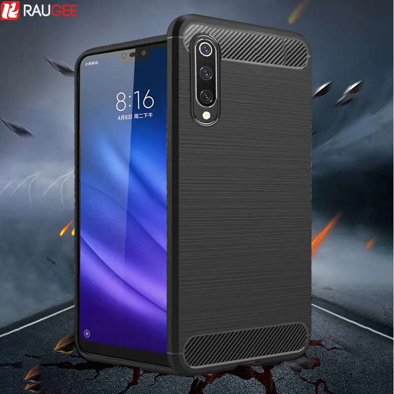 

Raugee Silicone Case For Xiaomi Mi 9 SE Case For Mi9 SE Cover Carbon Fiber Bumper Soft TPU Phone Case on Xiaomi Mi 9 SE M9 Case