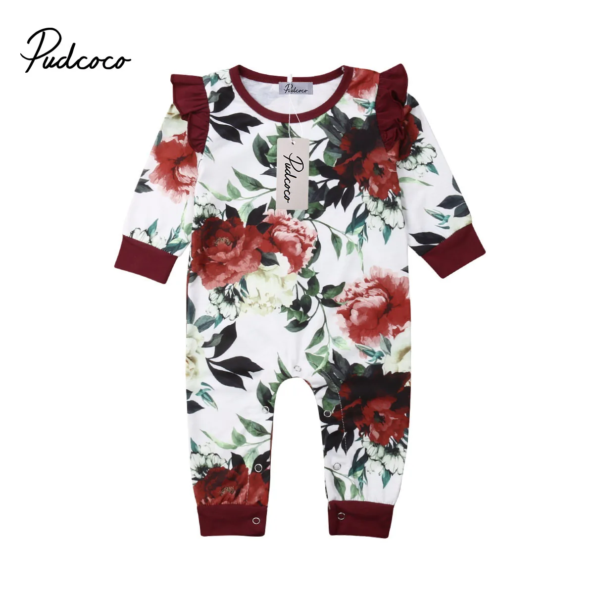 Toddler Baby Girl Flower Print Romper Jumpsuit+Leg Warmer Outfit 2Pc Set Clothes